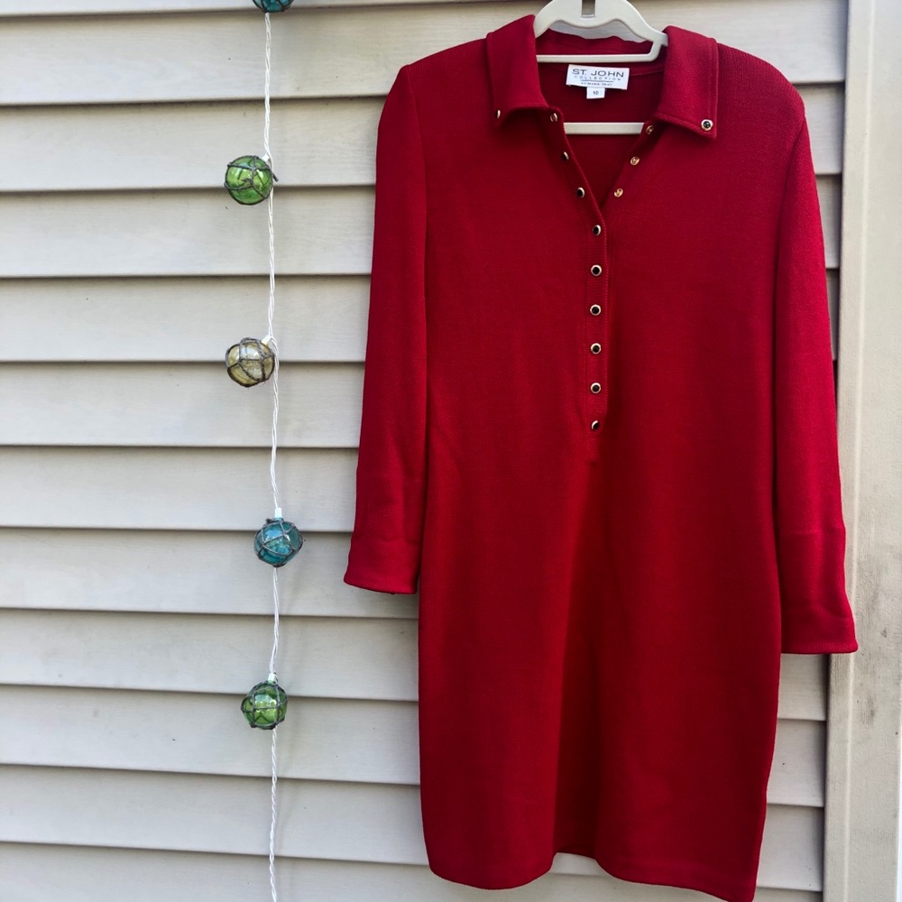 St. John by Marie Gray Red Dress
